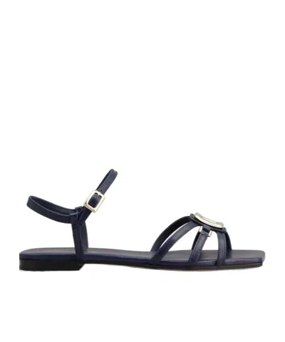 Roger Vivier Viv' By The Sea Sandals In Leather In Blue