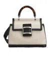 Roger Vivier Viv' Cabas Bag In Canvas