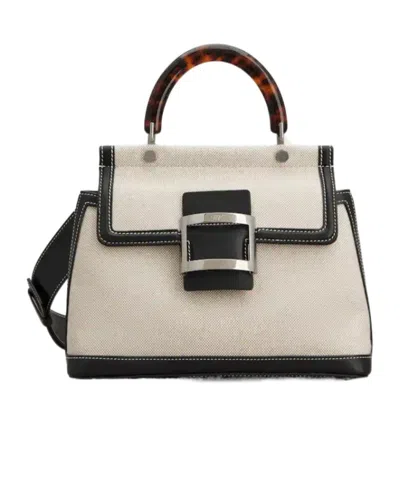 Roger Vivier Viv' Cabas Bag In Canvas In Multi