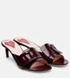 Roger Vivier Viv' Canard Mules In Patent Leather In Burgundy