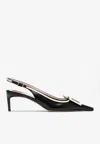 ROGER VIVIER VIV' CANARD 55 LEATHER SLINGBACK PUMPS