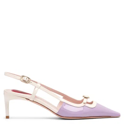 ROGER VIVIER VIV CANARD 55 VIOLET SLINGBACKS