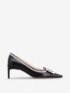 Roger Vivier 'buckle Trim Kitten Heel Pumps' In Detail Of Two-tone Finishes With Lacquered Buckle