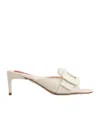 Roger Vivier Viv' Canard Mules In Leather
