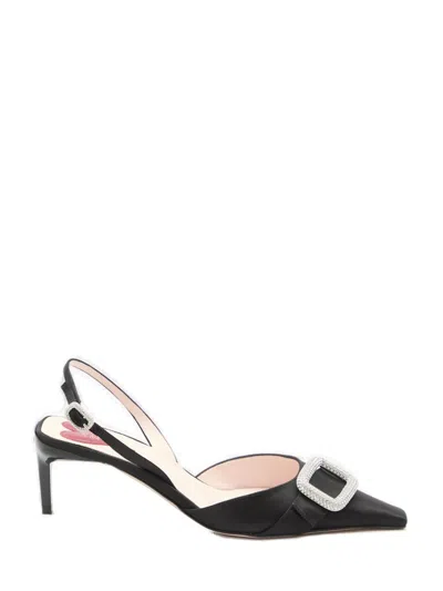 Roger Vivier Viv' Canard Slingback Pumps In Black