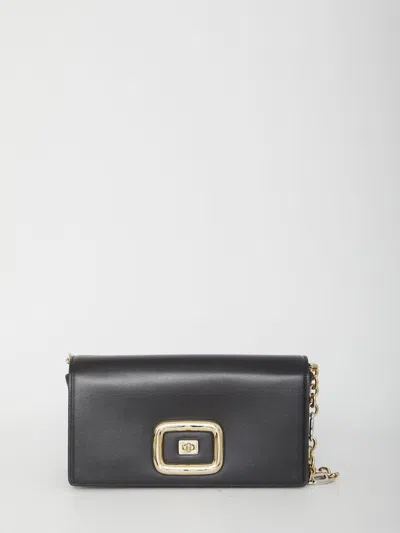Roger Vivier Viv Choc Chain Bag In Black