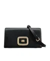 Roger Vivier Structured Chain Shoulder Bag In Black