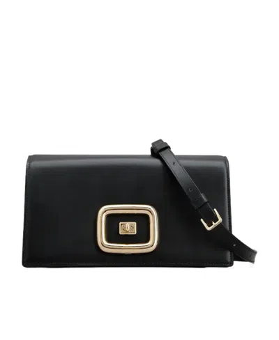 Roger Vivier Viv' Choc Chain Bag In Black