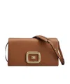 Roger Vivier Viv' Choc Bag In Leather In Brown