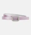 Roger Vivier Viv' Choc Embellished Satin Belt In Purple