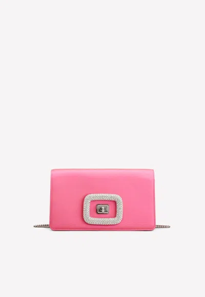Roger Vivier Viv' Choc Jewel Mini Bag In Satin