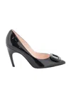 Roger Vivier 85mm Choc Patent Leather Pumps In Black