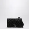 Roger Vivier Viv'' Choc Large Black Leather Bag