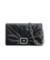 Roger Vivier Pleated Shoulder Bag In Black