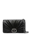 Roger Vivier Women Viv' Choc Leather Clutch