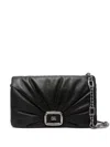 Roger Vivier Viv' Choc Leather Clutch