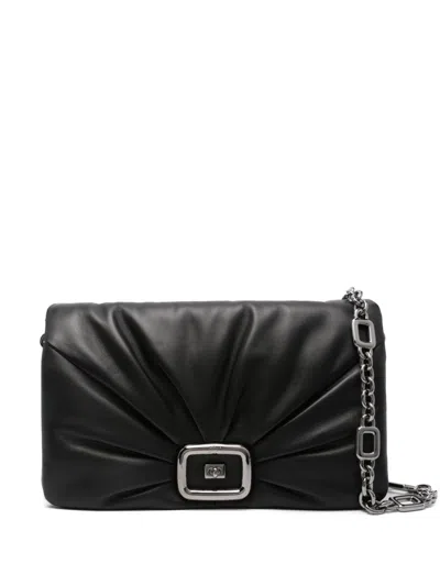 Roger Vivier Viv' Choc Leather Clutch