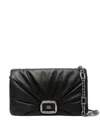 Roger Vivier Viv' Choc Leather Clutch