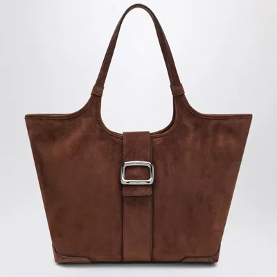 Roger Vivier Viv Tote Bag Brown In Burgundy