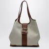 Roger Vivier Viv Choc Medium Shopping Bag Natural Coloured