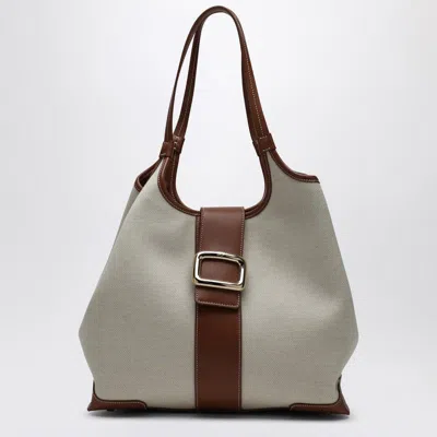Roger Vivier Viv' Choc Medium Shopping Bag Natural Coloured