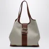 Roger Vivier Viv' Choc Medium Shopping Bag Natural Coloured