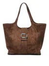 Roger Vivier Medium 'viv' Choc' Bag In Brown
