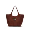 Roger Vivier Viv Choc Medium Tote Bag In Brown