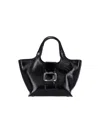 Roger Vivier 'viv' Choc Mini Bag In Black  