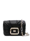 Roger Vivier Women Viv Choc Mini Leather Crossbody Bag In Black