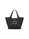 Roger Vivier 'viv' Choc' Mini Tote Bag In Black  