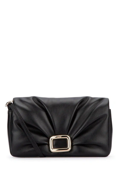 Roger Vivier Viv' Choc Phone Bag In Black