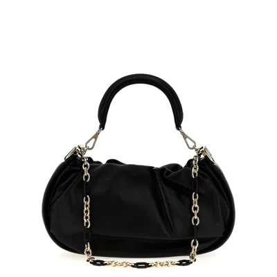 Roger Vivier Viv Choc Royale Hobo Medium In Black