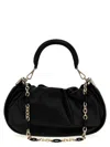 Roger Vivier Viv Choc Medium Leather Hobo Bag In Black