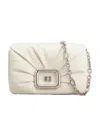Roger Vivier Viv' Choc Bag In Leather In Nude