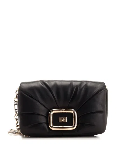 Roger Vivier Viv Choc Shoulder Bag In White