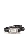 Roger Vivier Viv Choc Strass Bracelet In Black