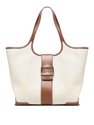 Roger Vivier Viv Choc Tote Bag In White