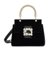 Roger Vivier Viv' Flower Strass Trumpet Daily Package In Black