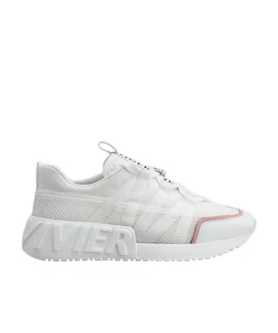 Roger Vivier Viv' Go Lace Up Sneakers In Technical Fabrics In White