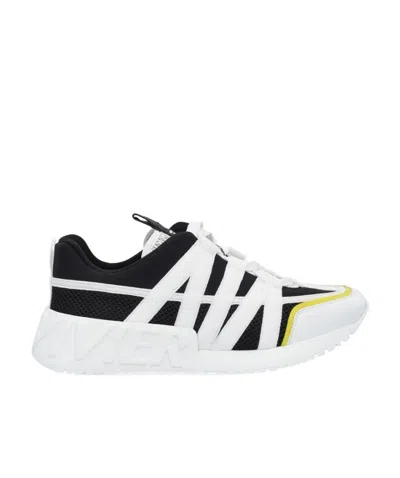 Roger Vivier Viv Go Two-color Lace-up Casual Sneakers In Gray