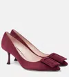 Roger Vivier Viv' In The City 65 Leather Pumps In Burgundy
