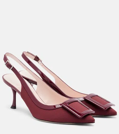 Roger Vivier Viv' In The City 65 Slingback Pumps In Burgundy