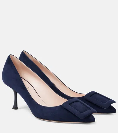 ROGER VIVIER VIV IN THE CITY 65 SUEDE PUMPS