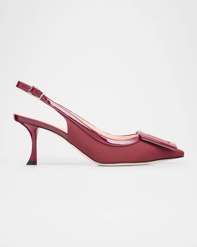 Roger Vivier Viv In The City Grosgrain Slingback Pumps In Multi