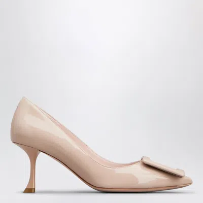 Roger Vivier Viv' In The City Mini Pumps In Patent Finish In Pink