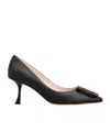 Roger Vivier Black Jacketed High Heels In Multi