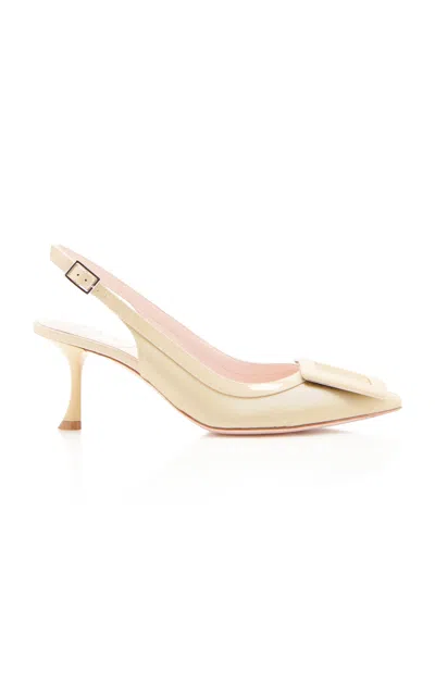 Roger Vivier Viv In The City Slingback Pumps In Neutral