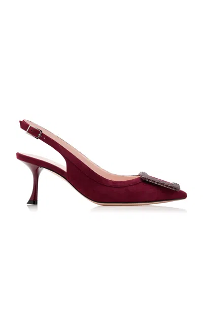 Roger Vivier Viv In The City Slingbacks In Burgundy