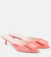 Roger Vivier 45mm Viv In The City Suede Mules In Pink